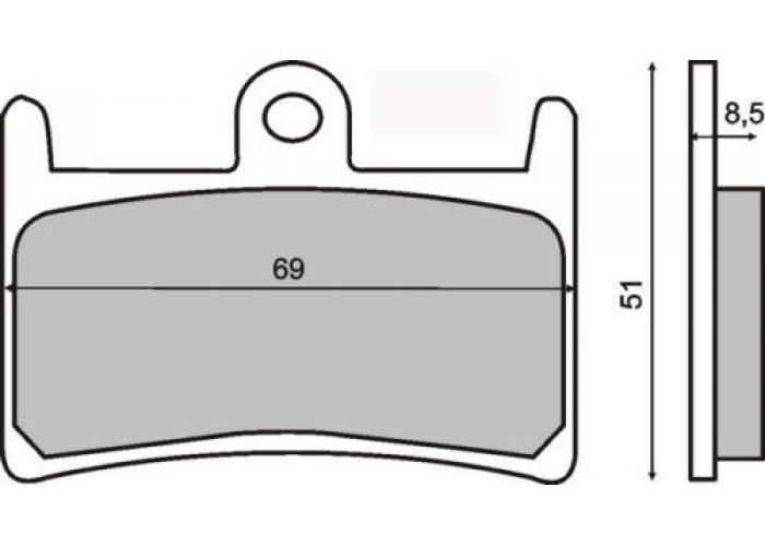 Placute frana Yamaha YZF R7 '99-'01 /FZS 1000 '01-'05 /YZF 1000 '96-'01